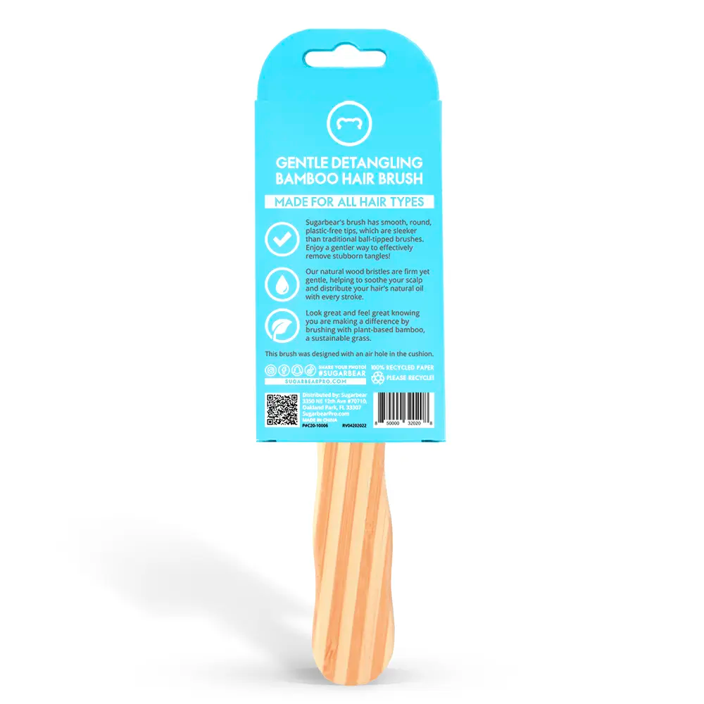 SugarbearPRO Gentle Detangling Bamboo Brush